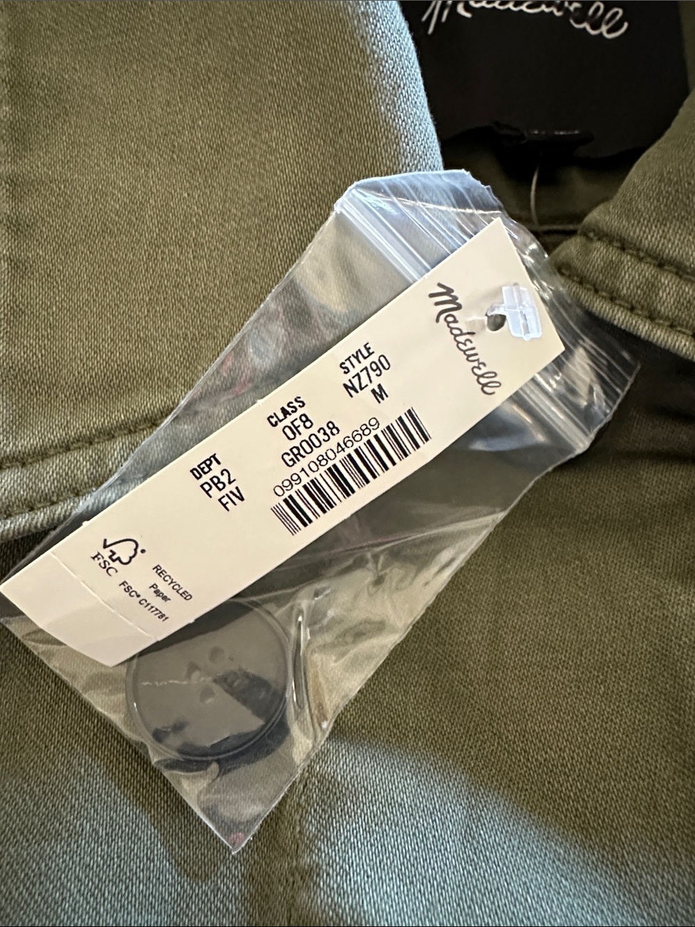 Madewell Classic Chore Jacket in Cotton Twill - Faded Ivy - Picture 9 of 9